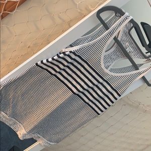 Striped T Back Tank
